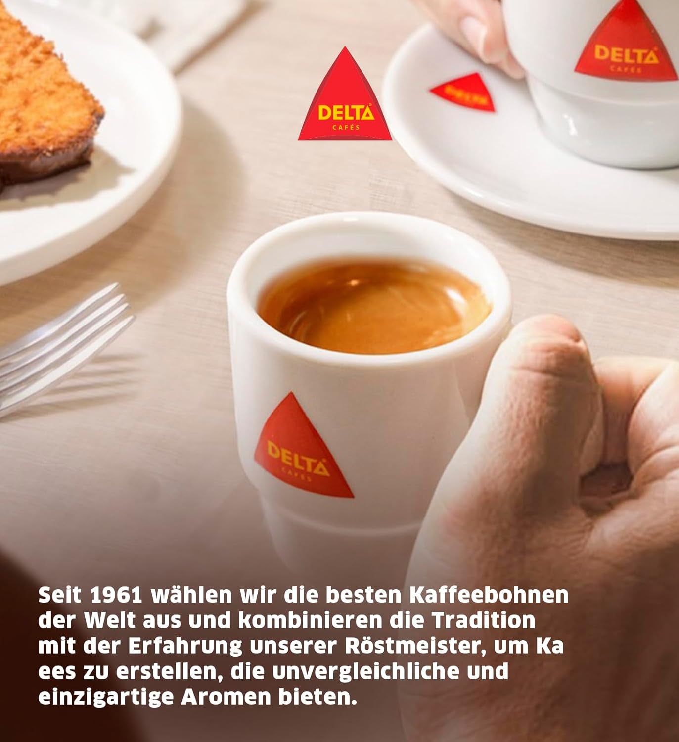 Delta Café - Kaffeebohnen Gold - 2 balíčky à 1 kg - Intensität 12 - Vollmundige Arabica-Röstkaffebohnenmischung - Sehr aromaticisch mit Noten von Honig und Reifen Früchten