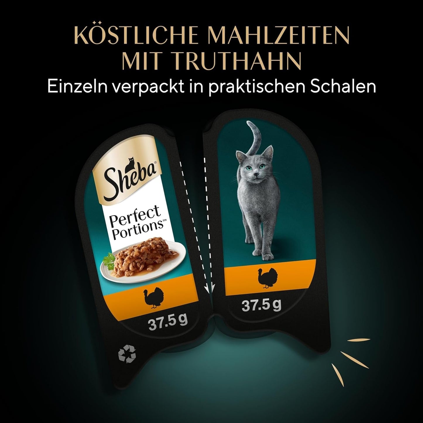 SHEBA Perfect PORTIONS omáčka pro kočky s krůtím masem 8 x 3 x (2 x 375 g)