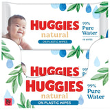 Huggies přirozeně biologicky odbouratelné vlhčené ubrousky pro citlivá miminka, 8 x 48 ubrousků, hromadné balení