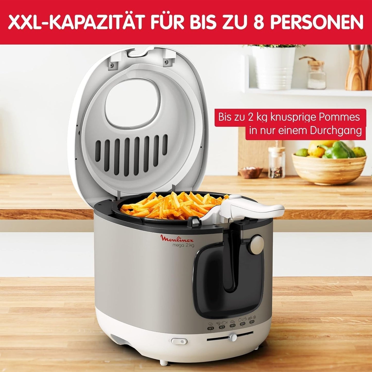 Fritéza AM4800 Mega 2Kg, olejová fritéza, pachový filtr, 1800 W Domácí spotřebiče Naty Shop