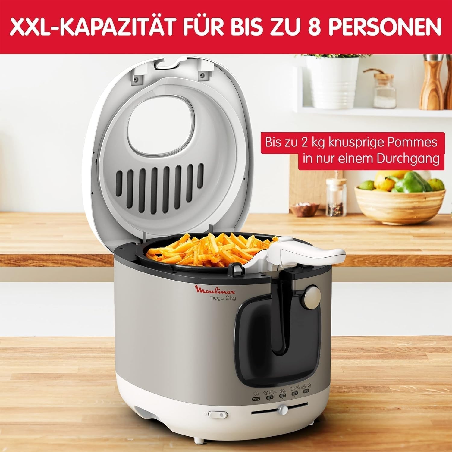 Fritéza AM4800 Mega 2Kg, olejová fritéza, pachový filtr, 1800 W Domácí spotřebiče Naty Shop