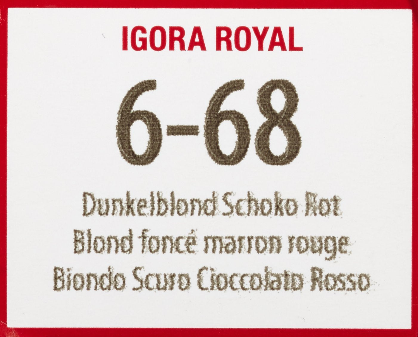 Schwarzkopf IGORA Royal Premium Barva na vlasy 6-68 tmavě blond čokoládově červená, 1 balení (1 x 60 g) Barva na vlasy Naty Shop