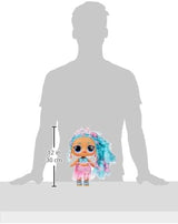 L.O.L. Překvapení! Big Baby Hair Hair Hair – SPLASH QUEEN – 27,94 cm große Puppe mit 14 Überraschungen, Accessoires zum Teilen und echten Haaren – Für Kinder und Sammler ab 4 Jahren