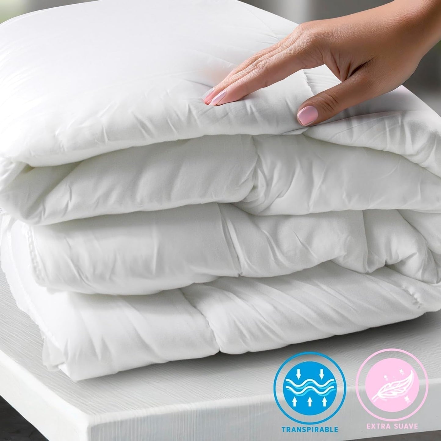 ČECHY | Výplň přikrývky/lůžka 120 cm, přikrývka 300 G/M², hypoalergenní výplň z prodyšných vláken proti roztočům, extra měkká a antibakteriální výplň, rozměr 200 X 200 cm Přikrývky a přikrývky Naty Shop