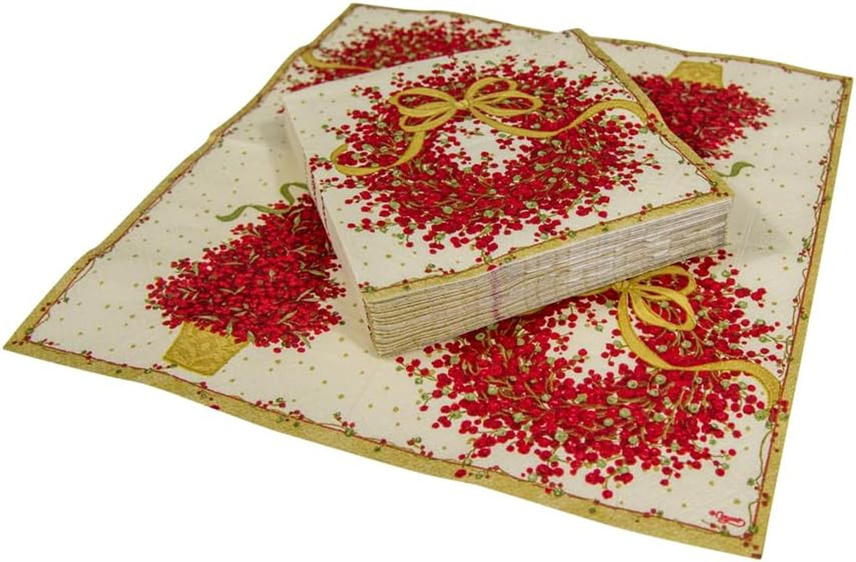 Třívrstvé papírové ubrousky 8070C, 20 kusů, 25 x 25 cm, pepř
