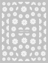 JMEOWIO Nálepka na nehty Frühlings Weiß Blume 12 Blatt Nálepka na nehty Selbtklebend Nagelaufkleber Letní Schmetterling Blumen Blatt Dekoration Nageldesign Zubehör