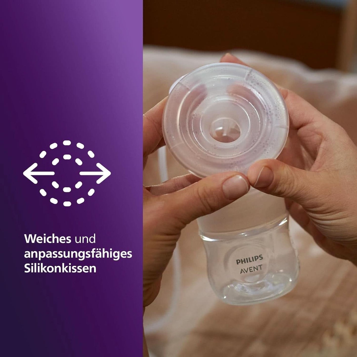 Philips Avent Elektrische Natural Motion Milchpumpe - Set Zum Abpumpen, Aufbewahren Und Füttern Inkl. Flaschen, Schnuller Und Becher (Modell SCD340/31) Potraviny a doplňky pro kojení Bebe Naty Shop