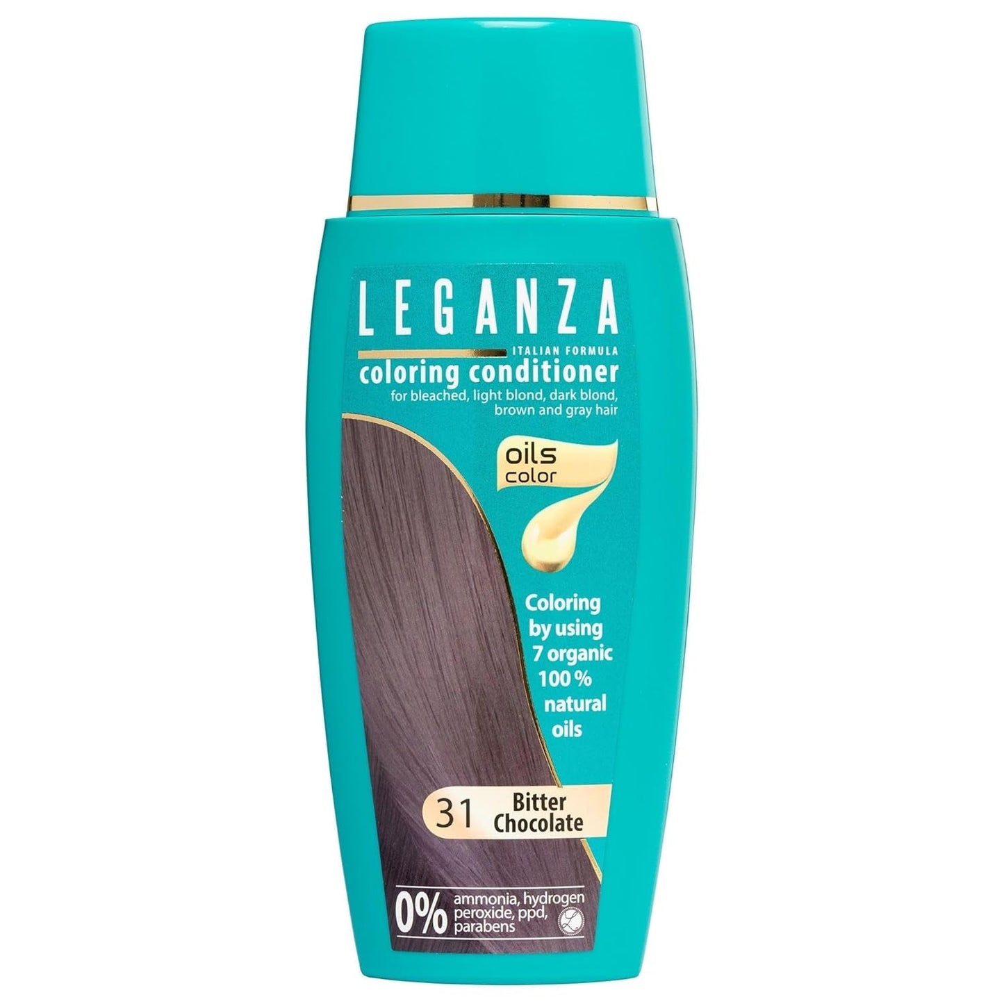 Leganza Natural Balm Hair Dye Color 71 Café Latte | Barva na vlasy bez amoniaku | Obohaceno o 7 přírodních olejů | 150 ml Barva na vlasy Naty Shop 31 Hořká čokoláda