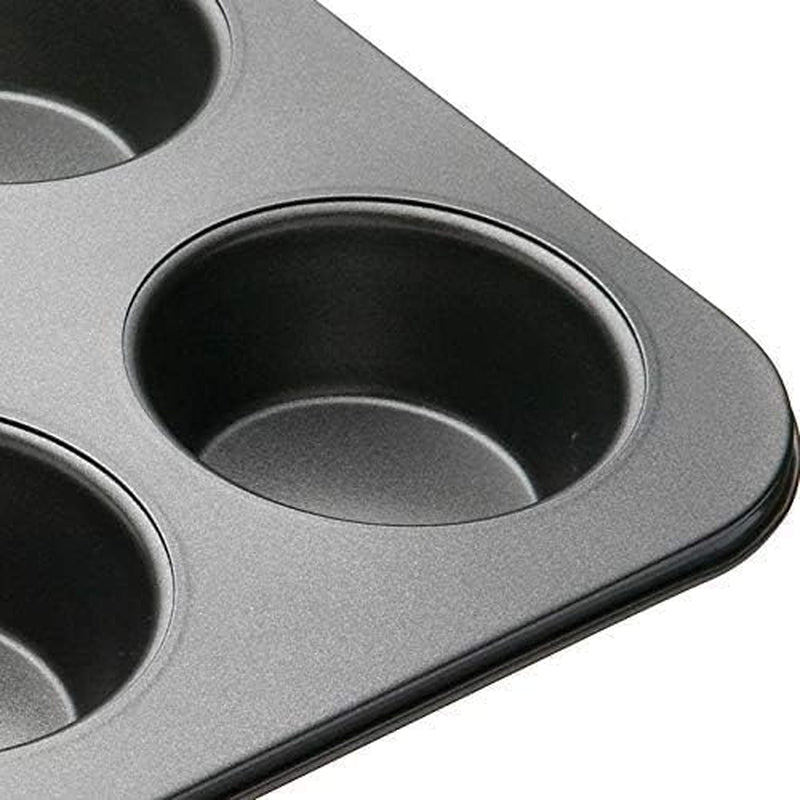 Masterclass Tiefes Muffinblech/Yorkshire Puddingform, 6-Loch-Form Mit PTFE-, PFOA- Und Bpa-Freier Antihaftbeschichtung, Robuster 1 Mm Kohlenstoffstahl, Grau, 35 X 26 Cm Formy a plechy na pečení Naty Shop