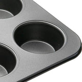Masterclass Tiefes Muffinblech/Yorkshire Puddingform, 6-Loch-Form Mit PTFE-, PFOA- Und Bpa-Freier Antihaftbeschichtung, Robuster 1 Mm Kohlenstoffstahl, Grau, 35 X 26 Cm Formy a plechy na pečení Naty Shop