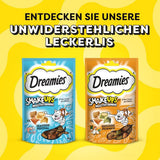 DREAMIES SHAKE UPS Multivitamin Seafood Festival kočičí pamlsky v porcovaných sáčcích – 55 g (6 sáčků)