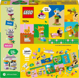LEGO Classic Creative Animals, krabice s barevnými kostkami, postavte si figurky zvířat z kostek, jako je pes, kočka, králík, křeček a pták, stavebnice pro chlapce a dívky od 5 let 11034 Stavebnice Besuche den LEGO-Store