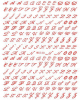 6 Blatt Nagelsticker Alte Alphabetzahlen Nagelaufkleber Selbtklebend Alte Briefe Nail Art Sticker Dekoration Nageldesign Zubehör