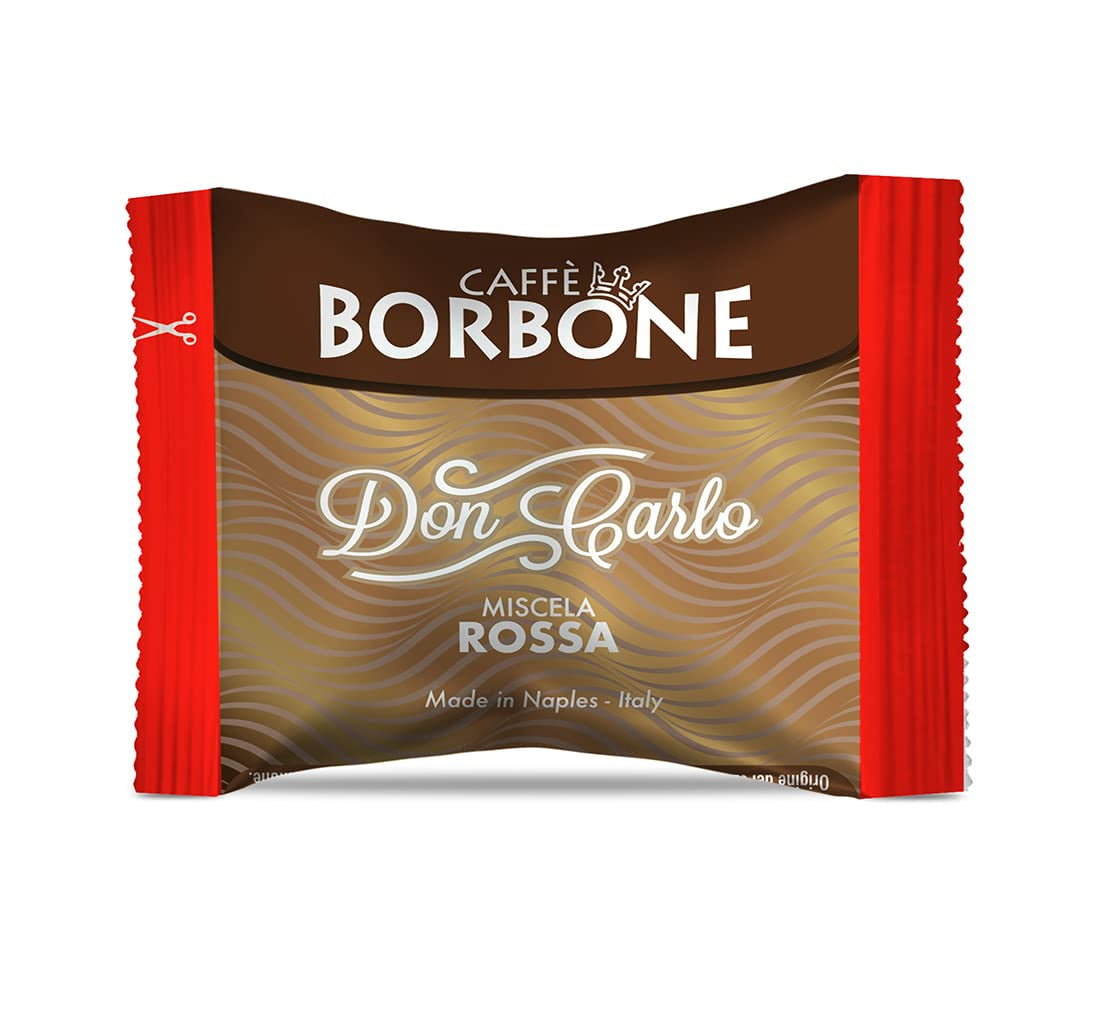 Caffè Borbone Kaffee Kapseln Don Carlo, Blue Mischung - 100 kusů & Kaffee Kapseln Don Carlo, Rote Mischung - 100 kusů - Kompatibilní s Kaffeemaschinen der Marke Lavazza®* A Modo Mio®*
