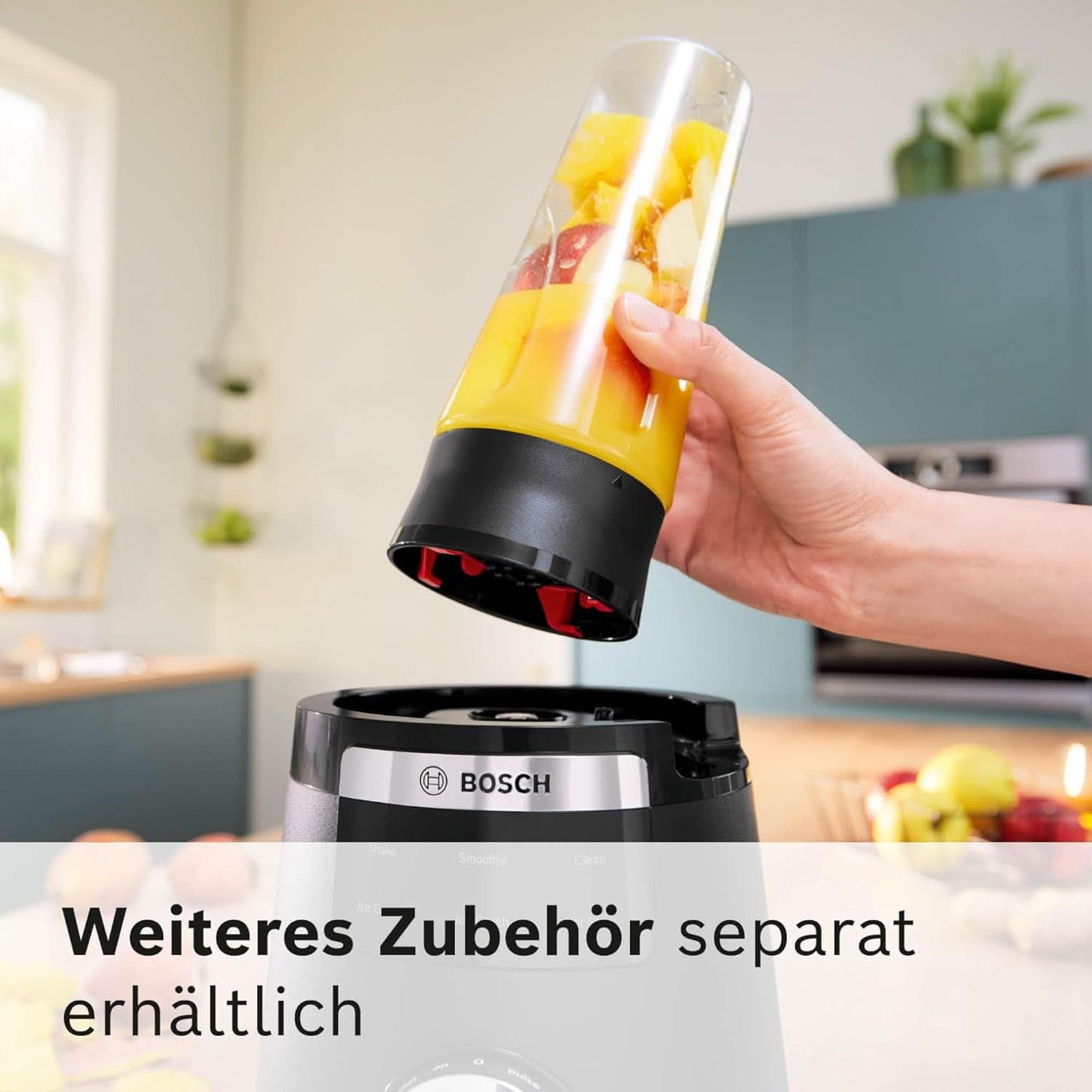 Vysokorychlostní stojanový mixér Vitapower Serie 6 MMBD665B1, 45 000 U/min, 6 programů Inkl Heiße Suppe & Reinigung, 2 L Mixbehälter, Stopfer, Spülmaschinenfeste Teile, Made in Europe, 1800 W, Schwarz Kitchen Naty Shop