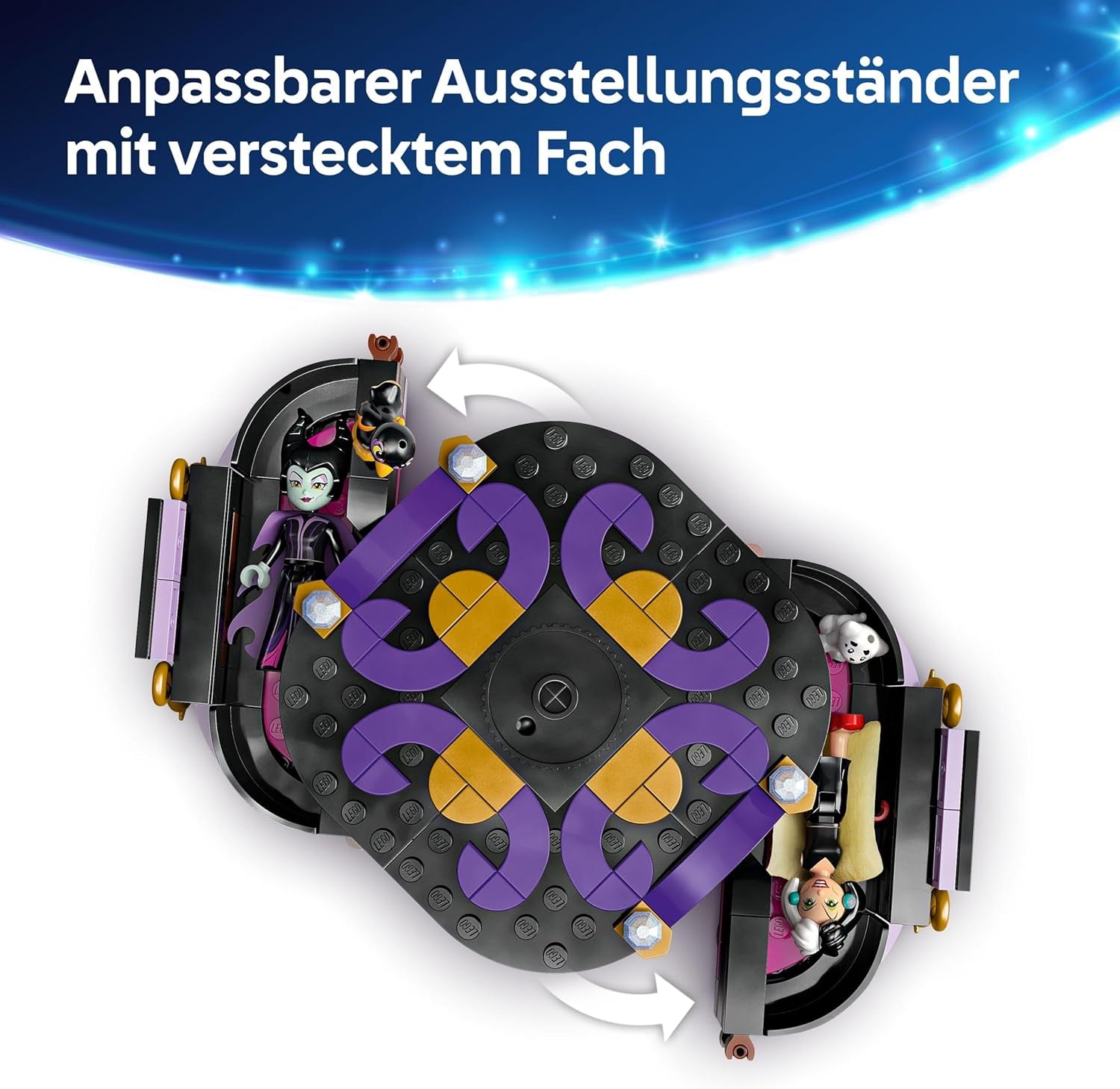 LEGO Ç€ Disney Villains The Dresses Of Maleficent And Cruella De Vil - Hračka pro chlapce a dívky od 9 let - Vč. 2 minipanenky a 2 figurky zvířat – dárek k narozeninám pro fanoušky 43262 Stavebnice Besuche den LEGO-Store