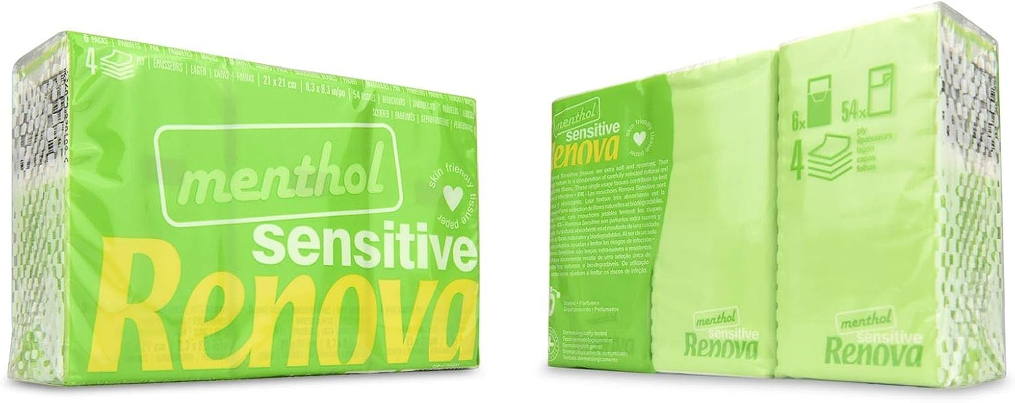 Renova SENSITIVE MENTOL Kapesní kapesní ubrousky 6 balení Regular White 1 kus (balení 6 ks)