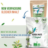 ORIGEENS BIO YERBA MATE TEA 1 KG - The Original I Nepražený, listy, bez stonků, prachu a drobků I Energizující a detoxikační nápoj