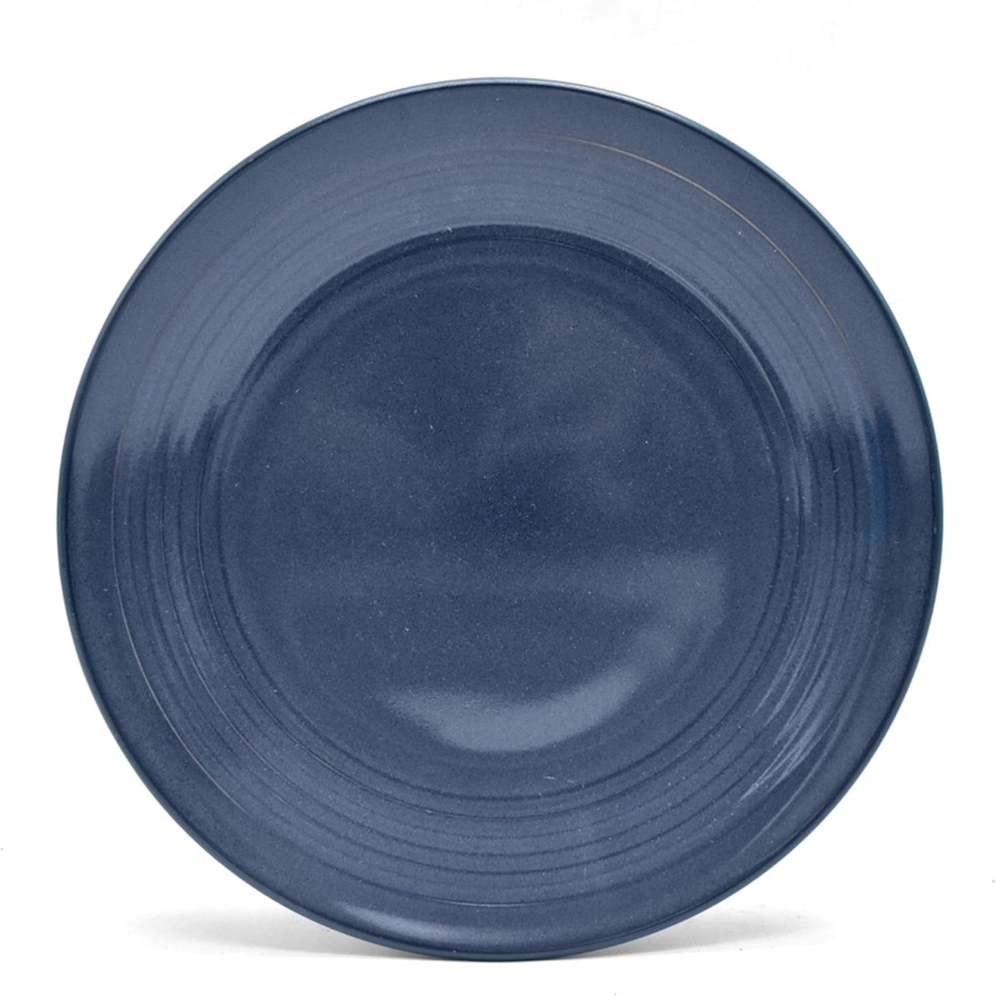 ECHTWERK "Alicia" 16dílná sada vintage kombinovaného nádobí Moderní design pro 4 osoby Elegantní tmavě modrá sada nádobí z kameniny se 4 talíři 4 postranními talíři 4 misky 4 šálky na čaj