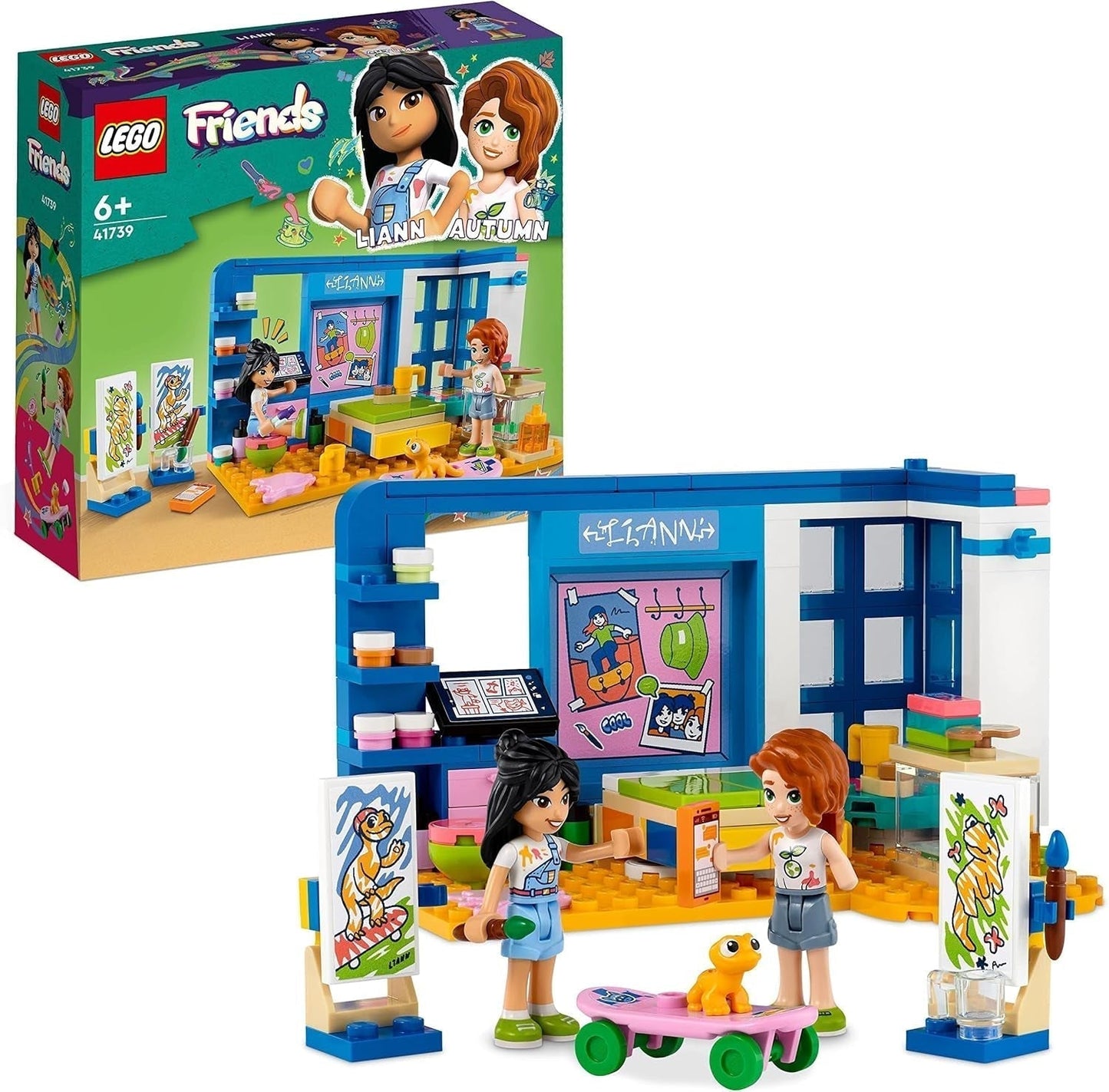 LEGO 41739 Friends Liannin pokoj, minihračka s uměleckou tématikou, malý sbírkový dárek s Liann, podzimní mini panenky a domácí mazlíčci Stavebnice řady 2023 Besuche den LEGO-Store Single