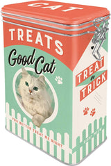 Nostalgic-Art Retro krabička s příchutí 1,3 l Good Cat Treats - nápad na dárek pro majitele koček ve vintage designu Krabice na potraviny Naty Shop Výchozí název