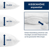Polštář Irisette Noblesse - Made in Germany - Polštář se snímatelným potahem z čisté bavlny, 80 X 80 cm, standardní polštáře Naty Shop s certifikací Oeko-Tex