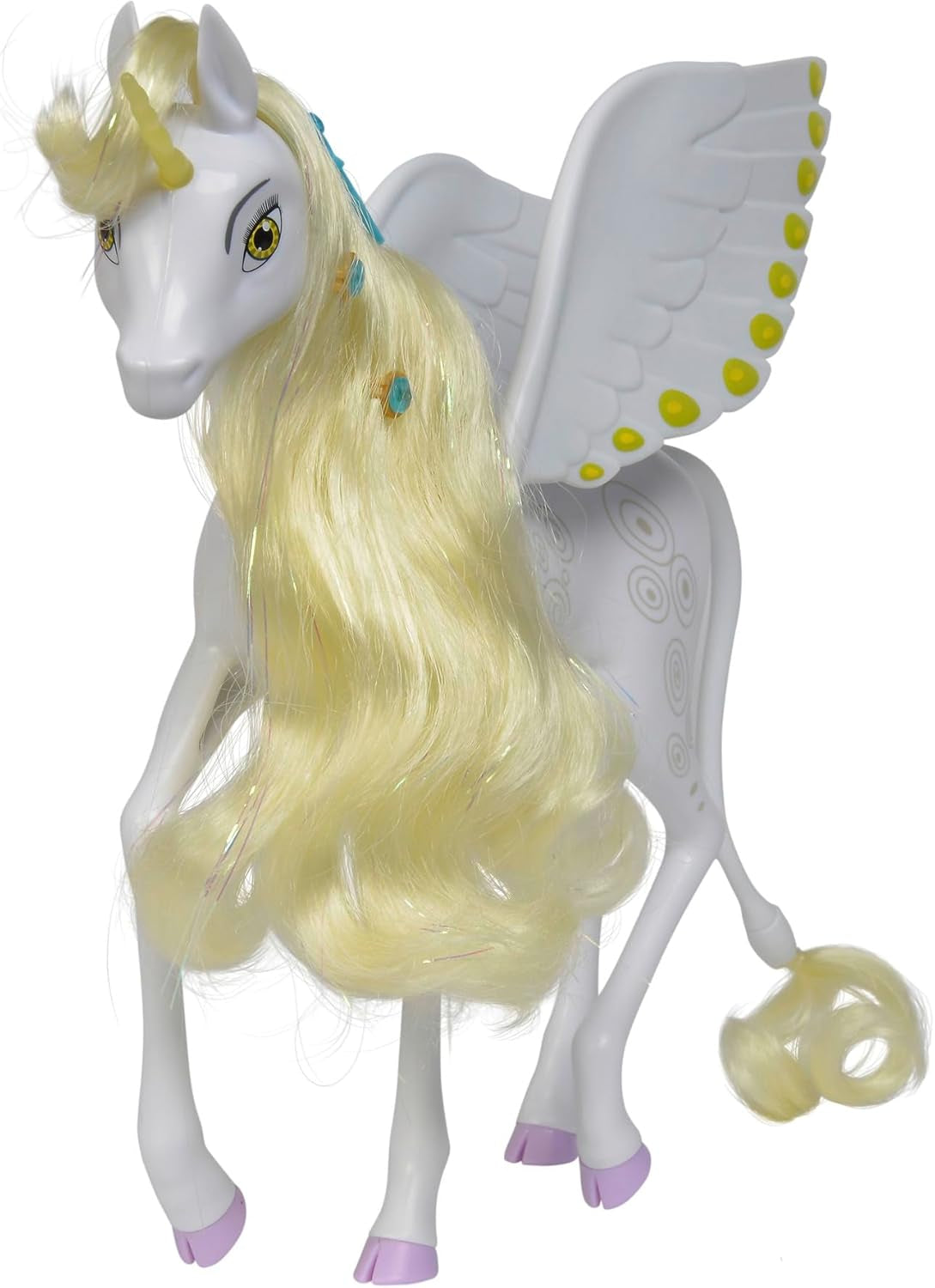 Simba 109480093 - Mia a já Unicorn Onchao, s pohyblivými křídly, sponkami do vlasů, stylingovým kartáčem, kůň na hraní, poník, Centopia, věk 3+, růžová