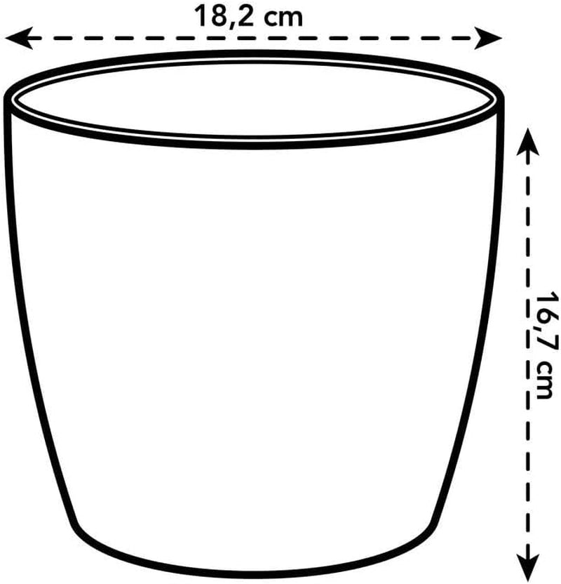 elho The Coffee Collection, kulatá vnitřní konvička, 18 cm, z kávové sedliny a recyklovaného plastu - hnědá/espresso hnědá