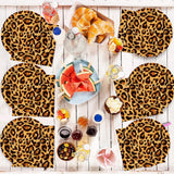 Leopardí vzor Party Geschirr Kindergeburtstag Deko Geburtstag Party Geschirr Dschungel Pappteller Becher Servietten Babyparty Tischdeko Set
