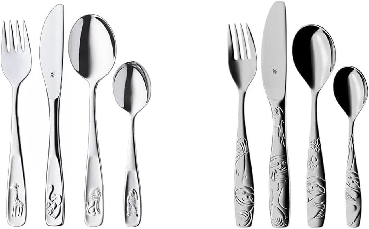 WMF Animals sada nerezových příborů pro děti, 4 kusy, leštěná Cromargan Kitchen Naty Shop