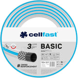 Zahradní hadice CELLFAST, 3vrstvá zahradní hadice na vodu, vyztužená odolným drátem, flexibilní zavlažovací hadice, odolná proti UV záření, proti řasám, 3,4 palce, délka 20 metrů