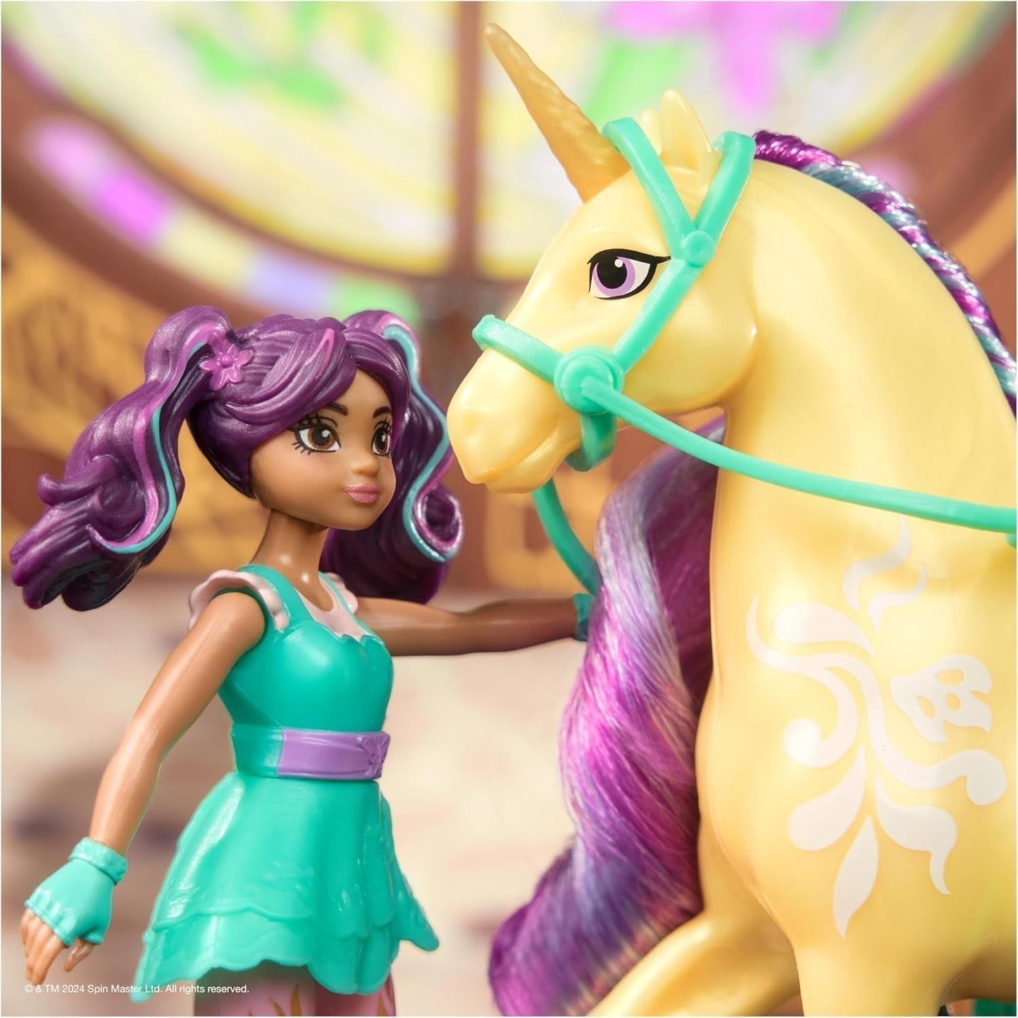 Unicorn Academy AVA a Unicorn Leaf Set - Originální figurky vysoké přibližně 12 cm z oblíbené série Netflix Se dvěma doplňky a kartáči na vlasy Pro nápadité hraní rolí, pro děti od 4 let Akční figurky Naty Shop