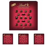 Čokoláda - Mini pralinky z tmavé čokolády | 90 g | Krabice s 18 pralinkami, každá v 6 lahodných sortimentech | Čokoládový dárek | Čokoládový dárek (balení 4 ks)