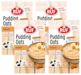 Caramel Oat Pudding, harmonická směs karamelového pudinku a celozrnných ovesných vloček, bez cukru, slazený agávovým sirupem, 1 sáček x 64g (4 balení)