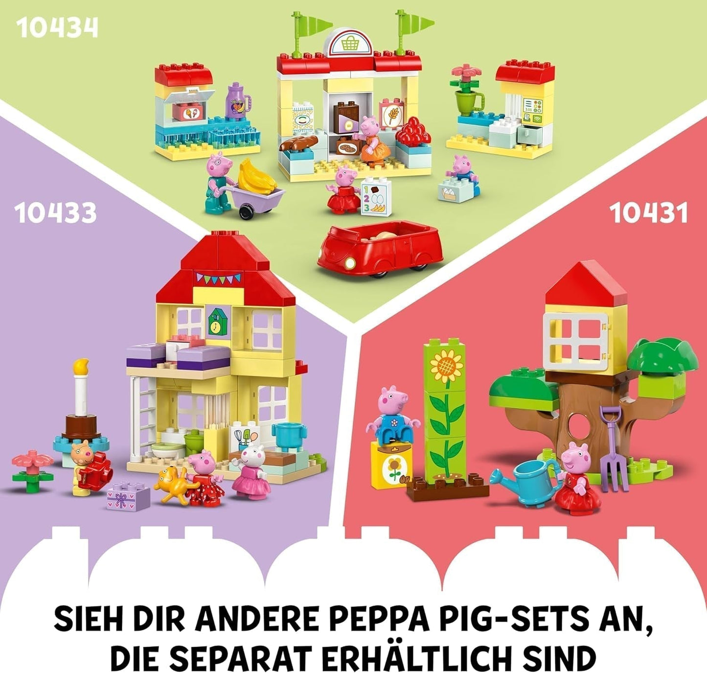 LEGO DUPLO Výlet lodí Peppa: Hrací sada na stavění a přestavování se 2 figurkami, kreativní hračka, tip na dárek pro 2leté děti, chlapce a dívky 10432 Stavebnice Besuche den LEGO-Store
