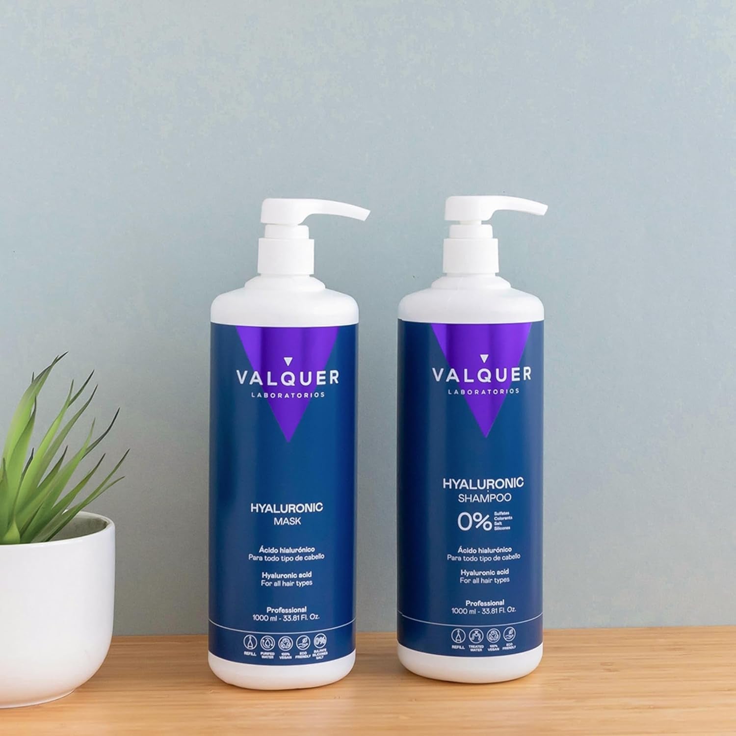 Valquer Hyaluronic Hair Treatment - Hydratační maska na vlasy s vůní levandule - Bez sulfátů a silikonů - 975 ml Naty Shop Hair Mask