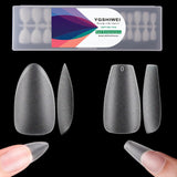 Full Cover False Nails 504 Pack 12 velikostí Umělé nehty s lepidlem na nehty Akrylové umělé nehty s úložným boxem pro nehtové salony a domácí nail art (čtvercové)