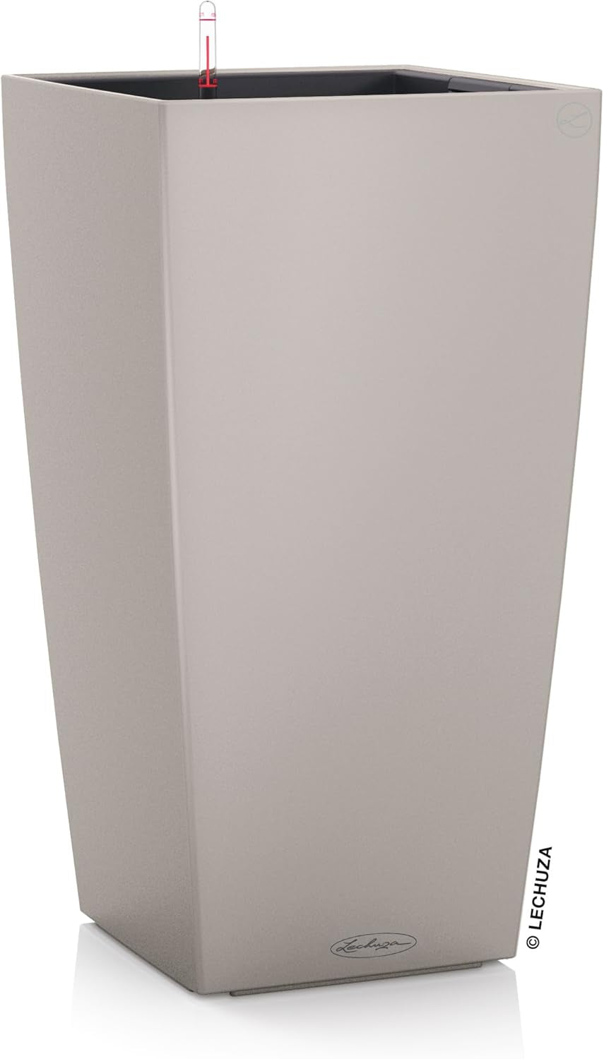 LECHUZA CUBICO Barva 30 břidlicově šedá 13138, 29,5x29,5x56,5 cm