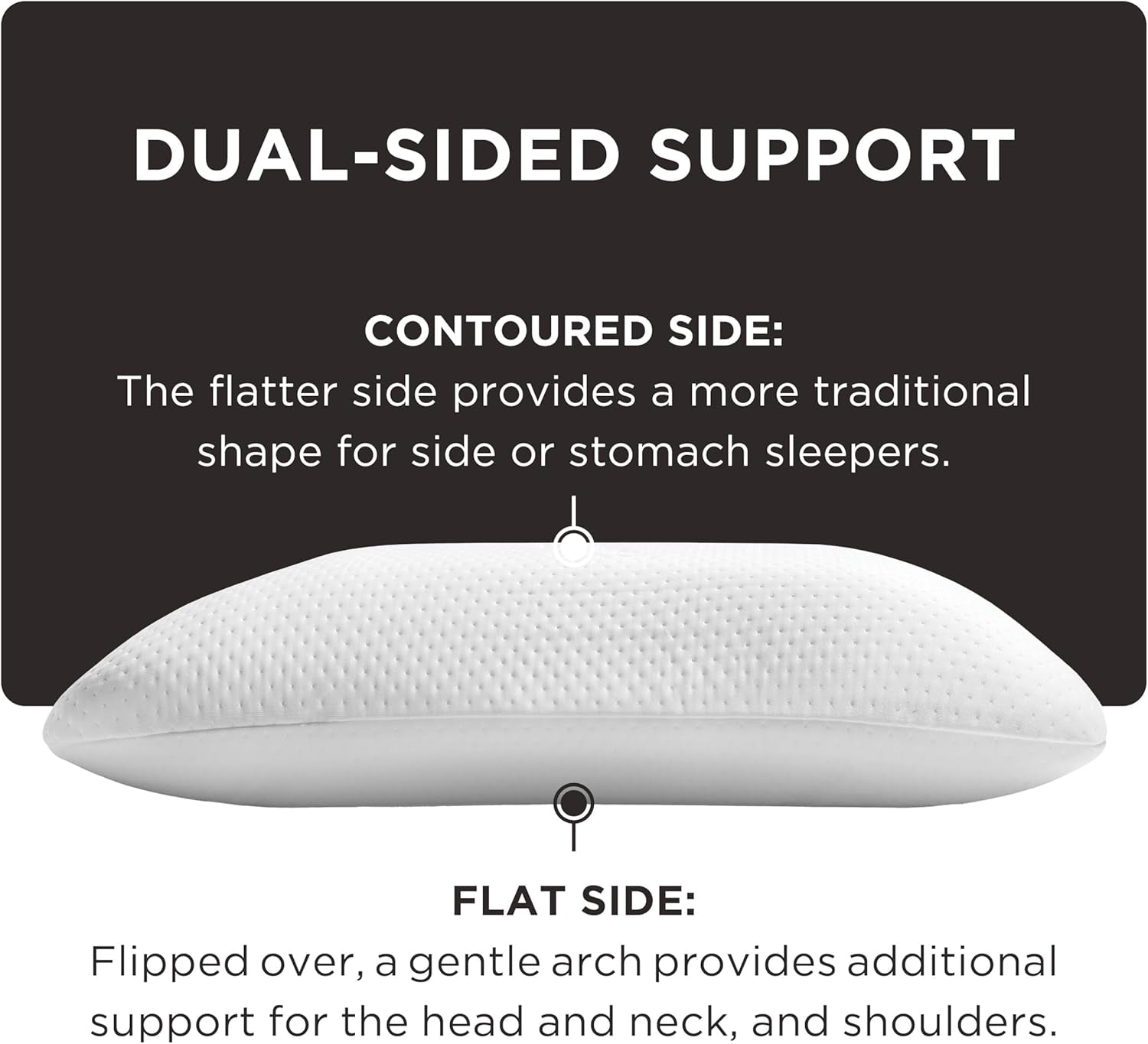 TEMPUR-PEDIC Symphony Polštář Vyrobeno z paměťové pěny, Luxusní, Měkké, Standardní, Bílé Standardní polštáře Naty Shop