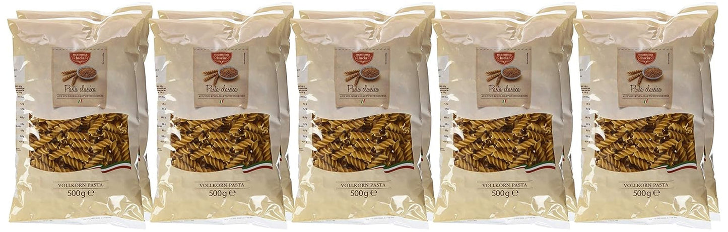 Celozrnné těstovinové spirálky, balení 10 ks (10 x 500 g)