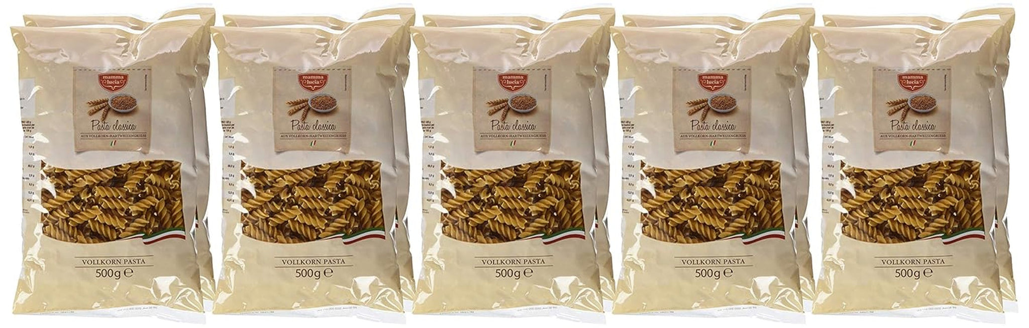 Celozrnné těstovinové spirálky, balení 10 ks (10 x 500 g)
