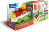 Clementoni Animali-3 Talking Interactive Rozšiřitelná hračka na elektrický vláček pro roční miminko (italská verze) Vyrobeno v Itálii Vícebarevná 17740 Jucarii Bebe Naty Shop