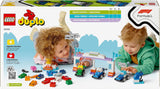 LEGO DUPLO Town F1 Team Závodní auta se závodníky, stavebnice pro celou rodinu, nápaditý herní zážitek, narozeninový dárek pro batolata, chlapce a dívky od 2 let 10445 Stavebnice Besuche den LEGO-Store