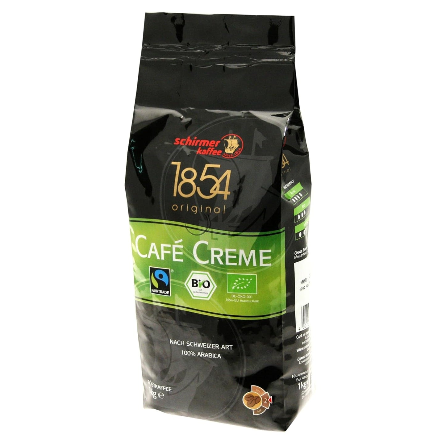 Fairtrade Cafe smetanová káva, celá zrna, 1000g