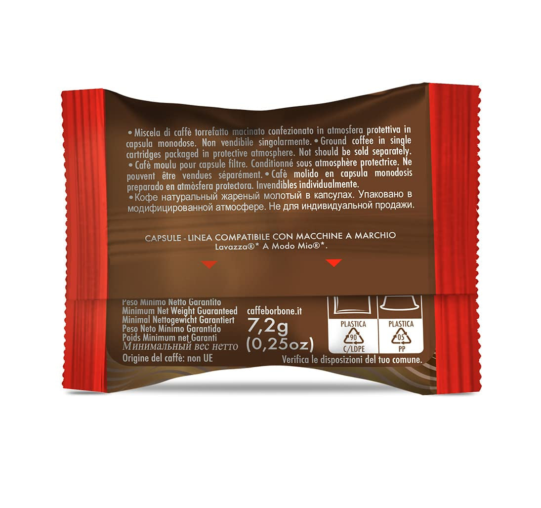 Caffè Borbone Kaffee Kapseln Don Carlo, Blue Mischung - 100 kusů & Kaffee Kapseln Don Carlo, Rote Mischung - 100 kusů - Kompatibilní s Kaffeemaschinen der Marke Lavazza®* A Modo Mio®*