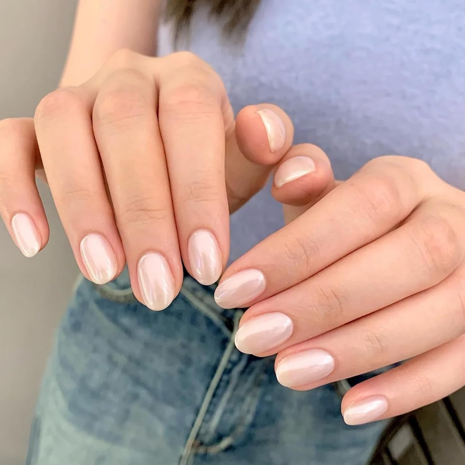 2 Schachteln Weiße Perle Chrom Nagelpuder - Transparentní Aurora Ice Shimmer Chrome Pigment Pulver Für Nägel, Glazed Donut Glitzerpuder Nails Spiegeleffekt-Glitter Nagelkunst-Pulver Für Diy-Salon