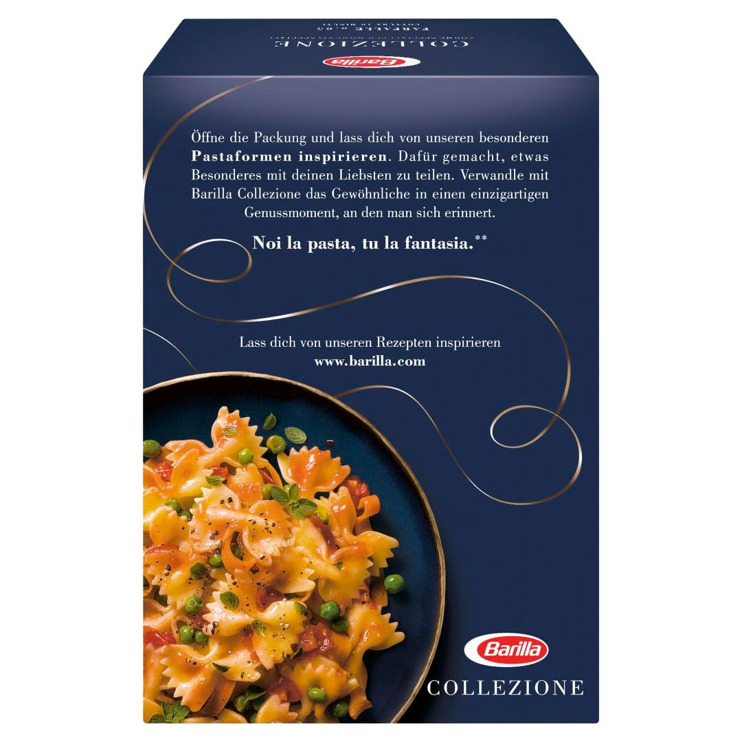 Barilla Collezione Farfalle Těstoviny vyrobené z vysoce kvalitní tvrdé pšenice, vždy al dente, (1 x 500 g)