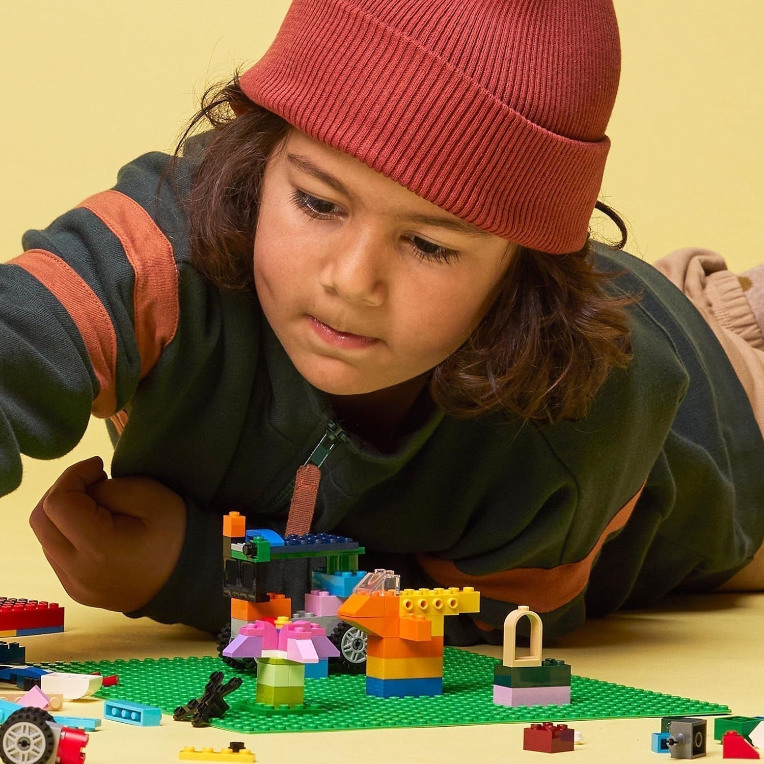 LEGO 11023 Zelená klasická stavební deska, čtvercová základní deska s prohlubněmi 32x32 jako základna pro stavění a další sady LEGO Stavebnice Besuche den LEGO-Store