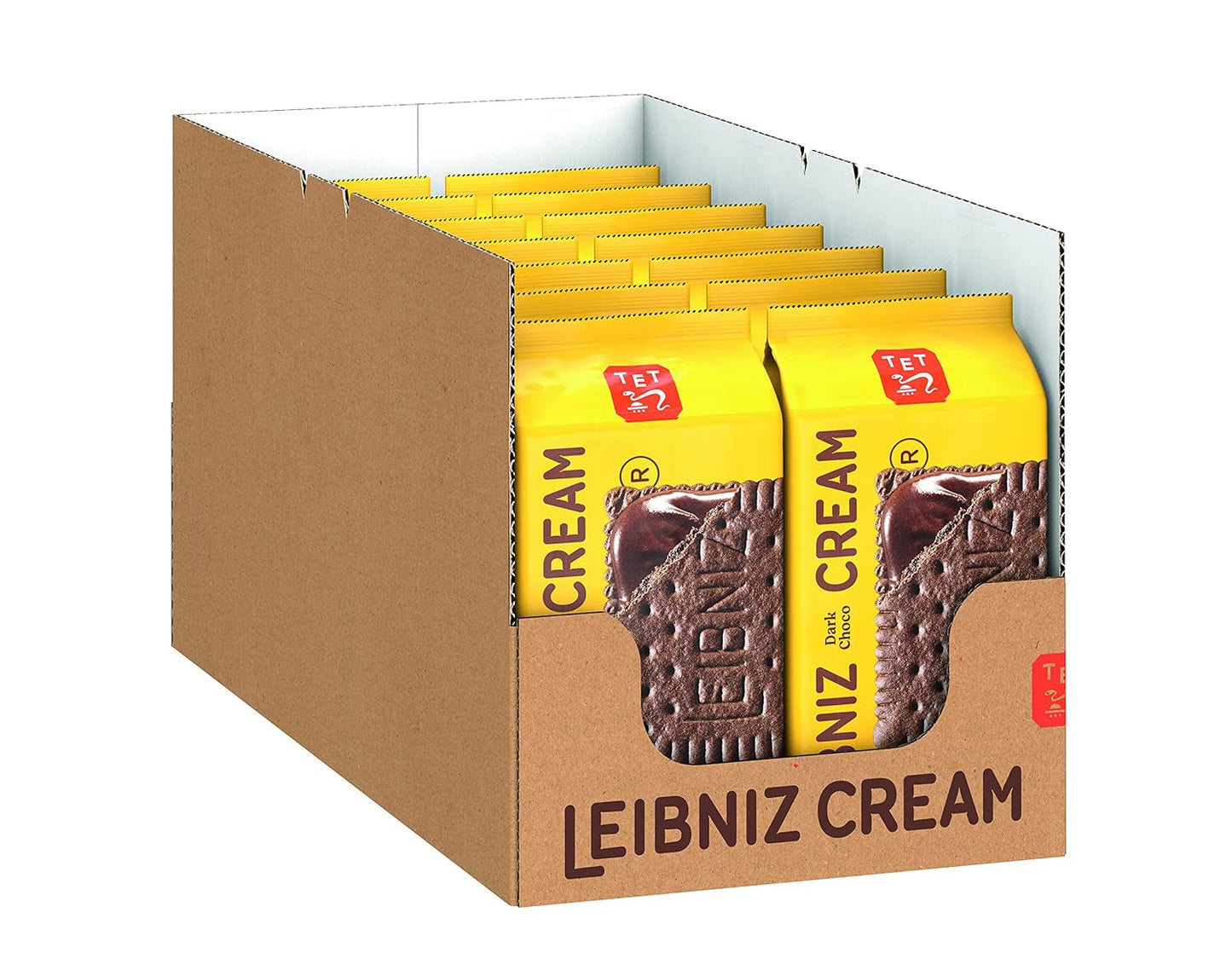 Křupavé sušenky s kakaem a krémem z tmavé čokolády, balení 14 ks, na uskladnění nebo prodej (14 x 190 g)