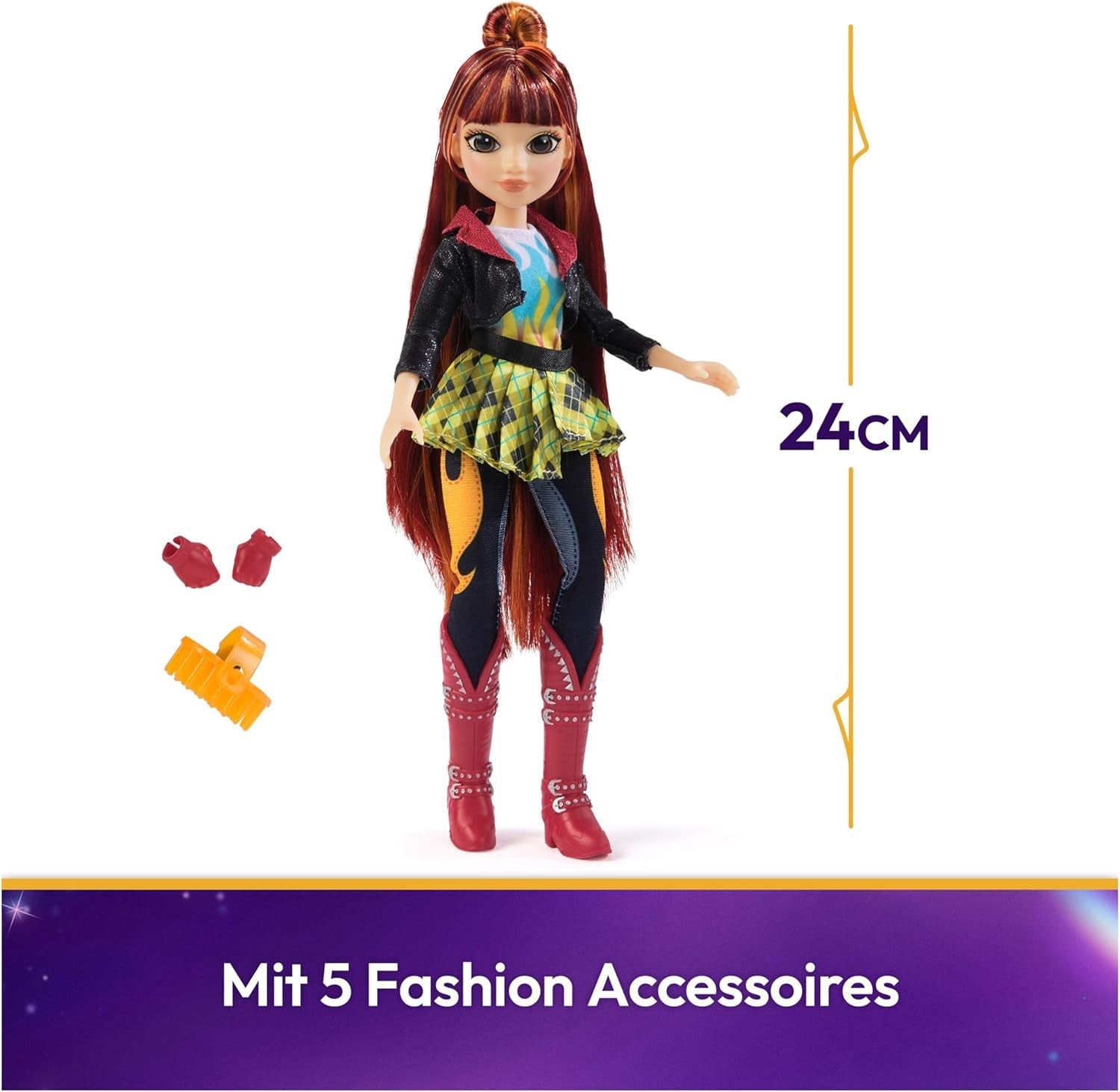 Unicorn Academy Valentina Doll - originální panenka z oblíbené série Netflix, měří 24 cm a má 5 doplňků pro nápadité hraní rolí, pro děti od 4 let.